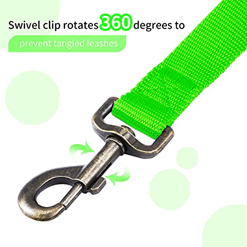 Image of HIKISS Long Dog Leash Obedience Recall Training Agility Lead with Thickening Material for Large Dog - 15ft 20ft 30ft 50ft 100ft Training Leash(Green 15ft)