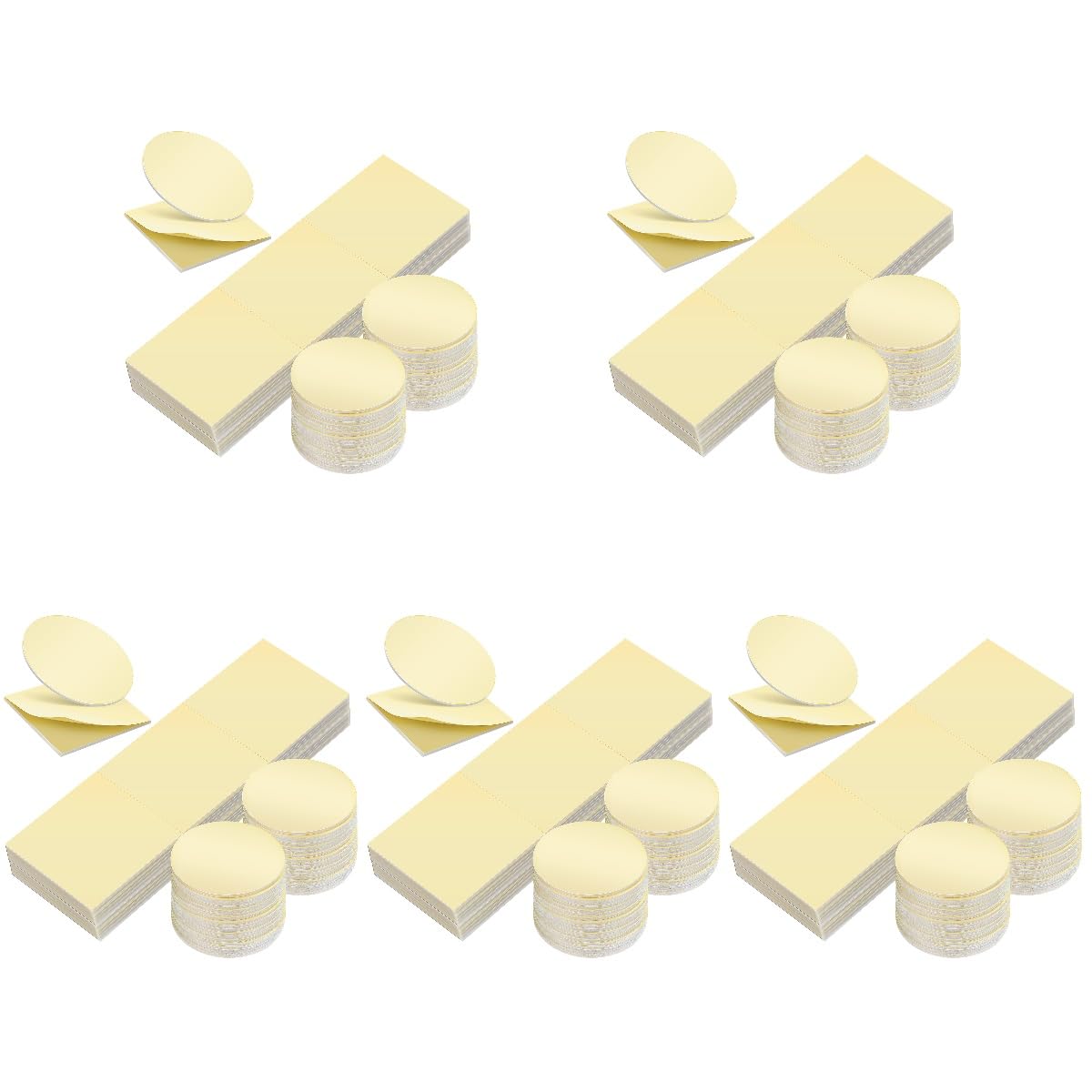 SHINEOFI 5 Set Nastro Biadesivo Extra Forte Confezione Da Rotondi E Adesivi Spessi Per Facile E Versatile Casa E Ufficio 60 Pezzi * 5