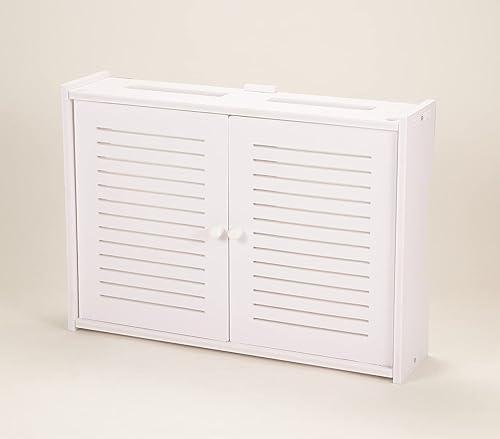 Caja de almacenamiento WiFi Montaje en pared Router WiFi Caja de almacenamiento Router Modem Montaje en pared (obturador pequeño)