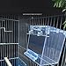 Dranvosk Hanging Bird Bath for Cage | Parrot Bath Bird Shower with Secure Hook | Bird Cage Accessories for Parakeets Small Medium Birds