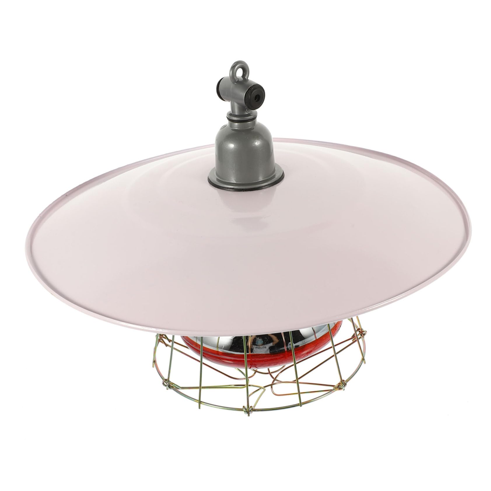 ibasenice Lampada Termica Riscaldante per Gabbie di Piccoli Suini e Animali Domestici Coprilampada in Metallo Bianco, Effetto Riscaldante Efficiente Colore Casuale per Allevamento
