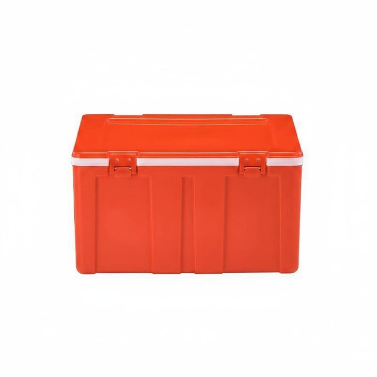 MERIGLARE Insulated Carrier Caja Térmica Recipiente de Transporte Contenedor para Alimentos Almacenamiento Portátil con Estructura de PP y Aislamiento, Naranja, Cuatro Hebillas, Tapa Separada