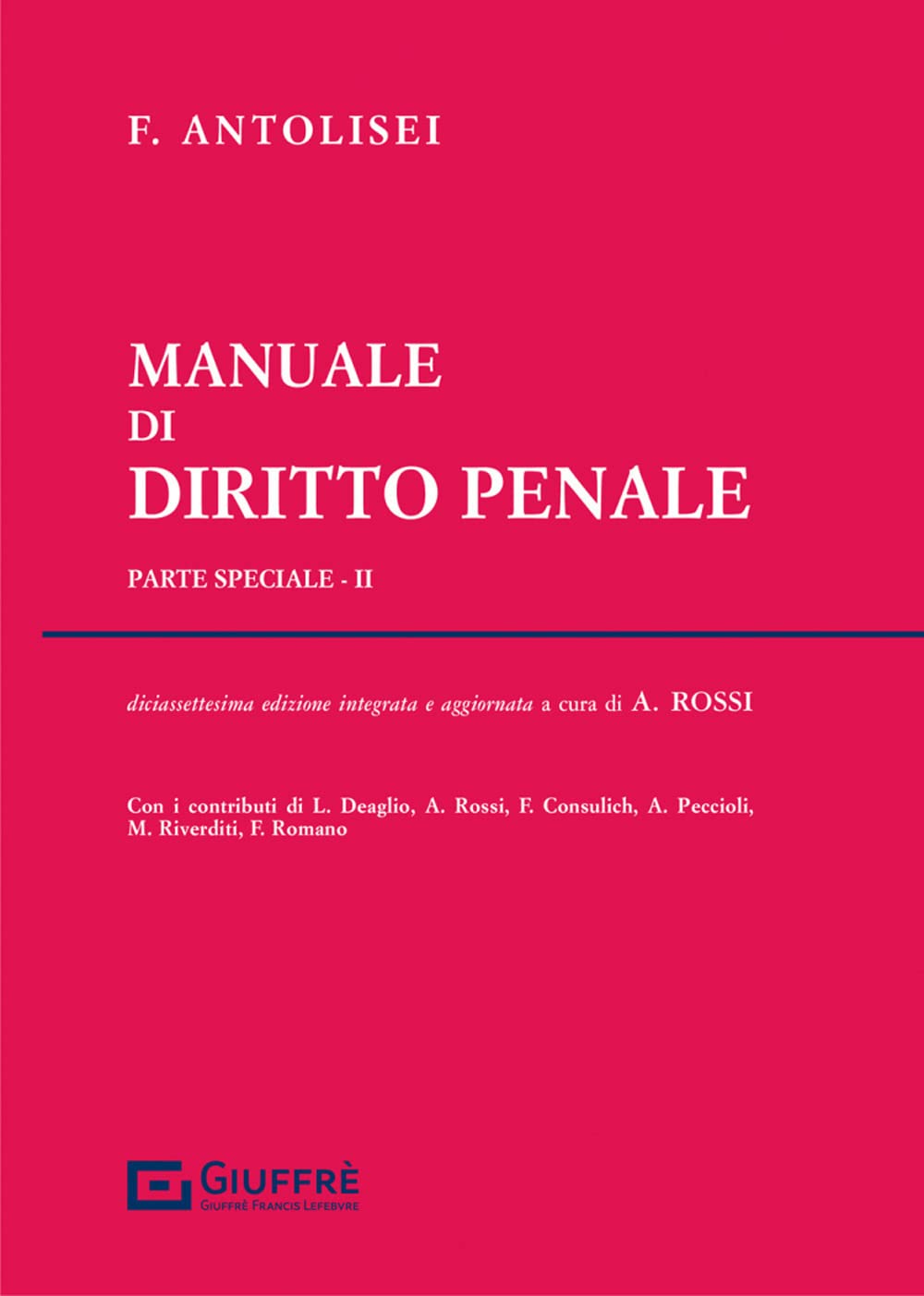 Manuale di diritto penale - parte speciale ii