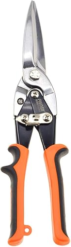 Tijeras de aviación de 12 pulgadas, tijeras de corte recto largo con cuchilla CR-V y agarre cómodo, tijeras de 11.811 in para cortar láminas de