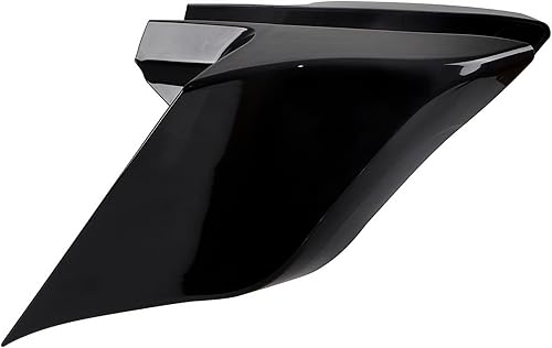 Paneles laterales extendidos estirados de color negro brillante y vivo compatibles con Harley Touring Baggers modelos Street Glide Road Glide