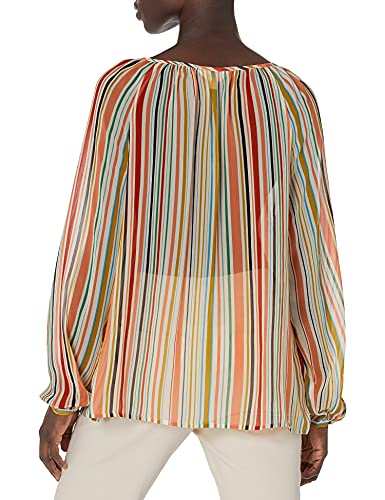 Jack By Bb Dakota Womens Painted Desert Crinkle Chiffon Blouse, Grapefruit Medium #TOP1