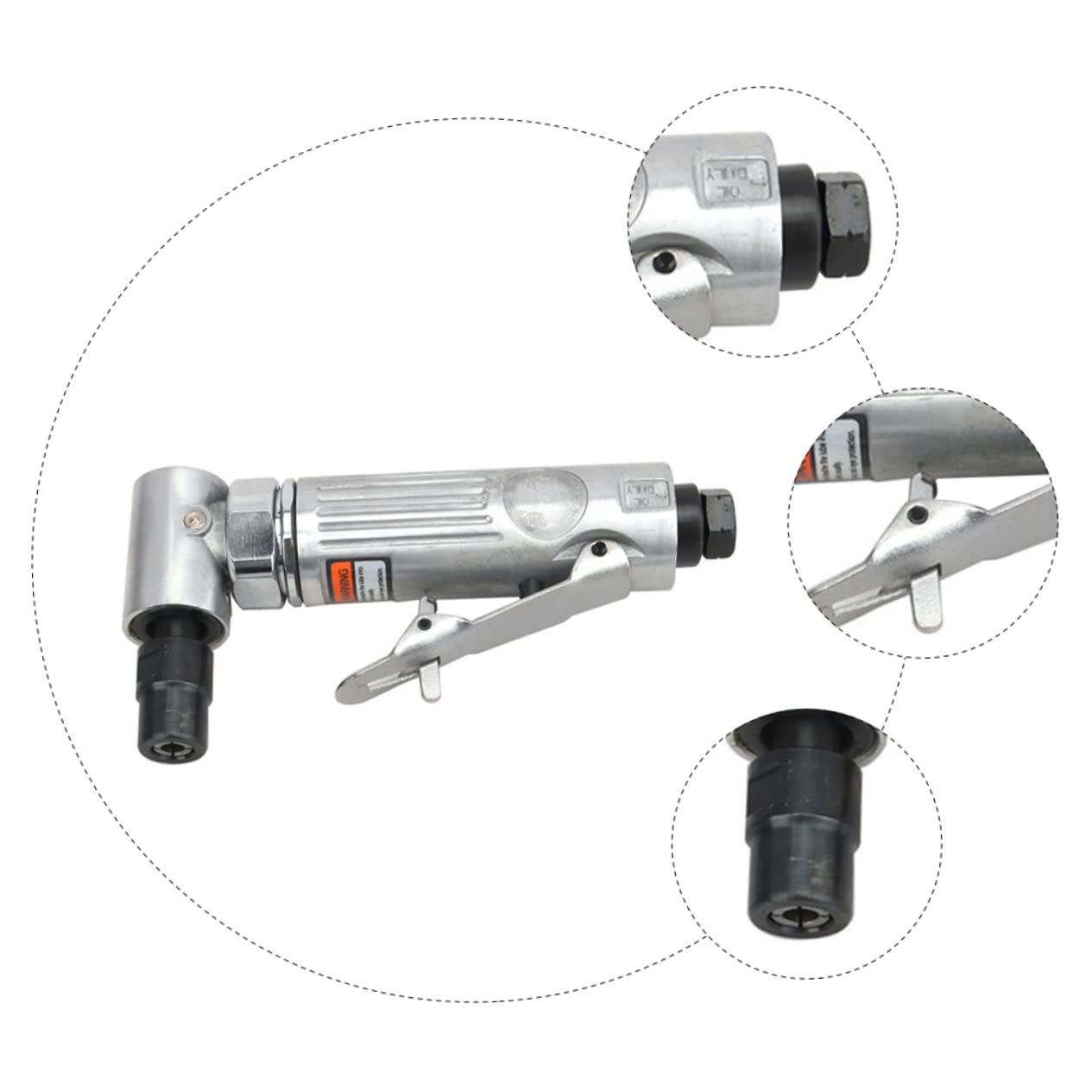 NUOBESTY Pneumatische Druckluftschleifer aus Aluminium 25000 U/min 6,2 Riegel 1/4-zoll Anschluss für Präzises Schleifen und Polieren