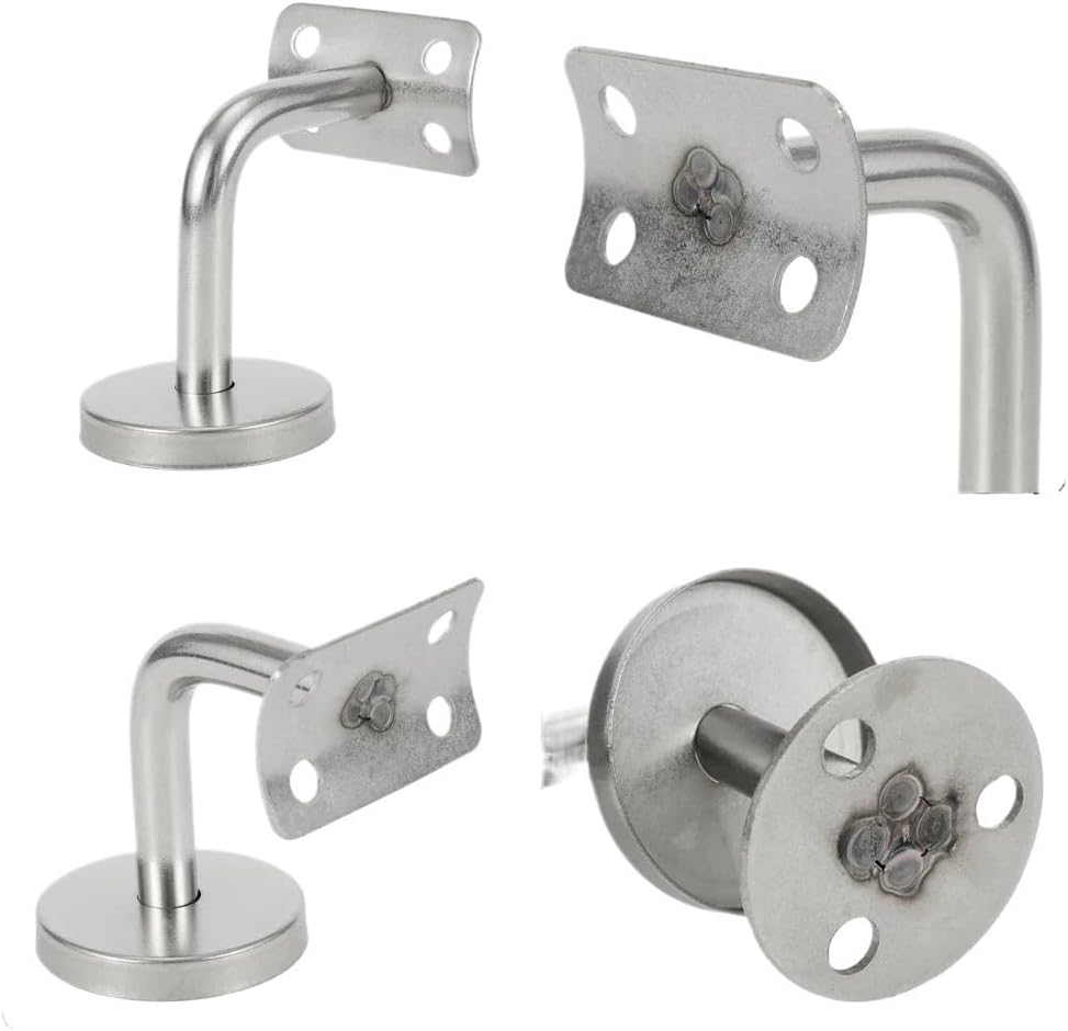 Stair Handrail Bracket Railing Wall Support Handrail Railing Pole with Screws Home Staircase Handrail Wall Fixing Bracket(B)