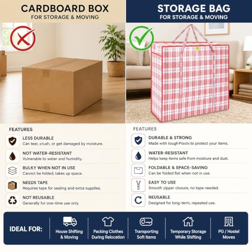 Image of Storite 4 Pack 189L Multi-Purpose Heavy Duty Underbed Storage Bag