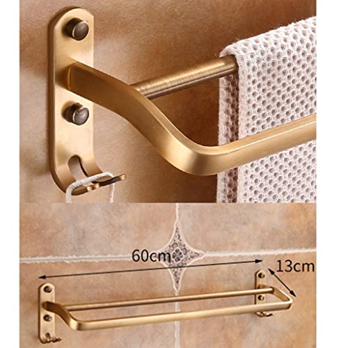 Porte-serviettes double pôle en aluminium espace pour support mural