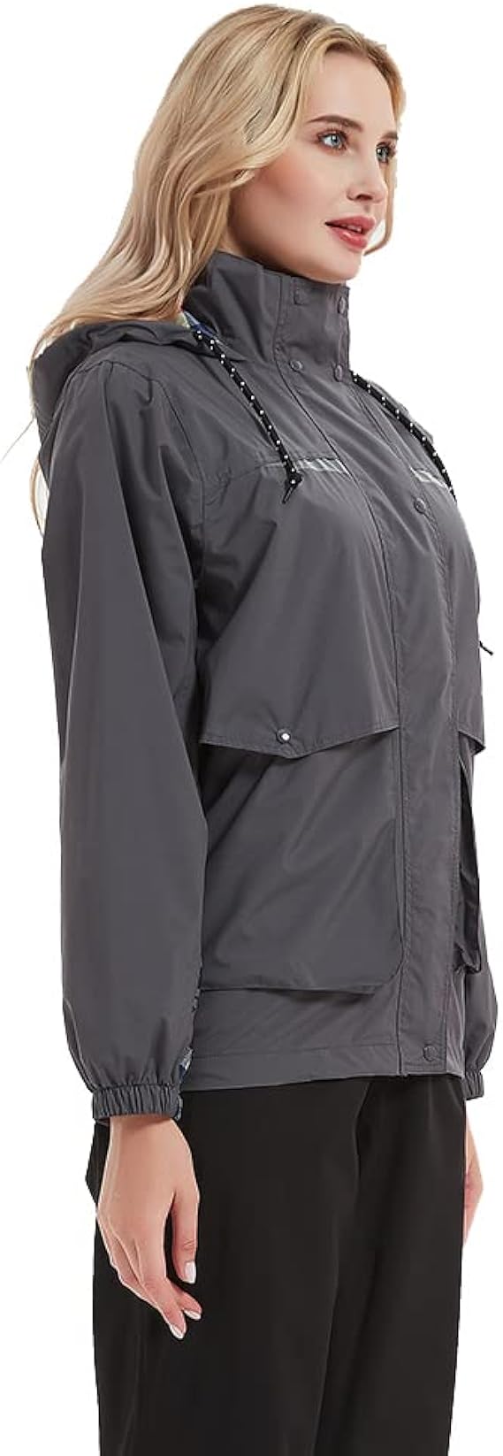 Amazon レインウェア レディース レインスーツ アオキ アウトドア 上下セット ファッション二重防水 防風 軽量 レインコート マウンテンパーカー ゴルフ 自転車 登山 Golf 釣り通勤用 ウインドブレーカー レディース 通販