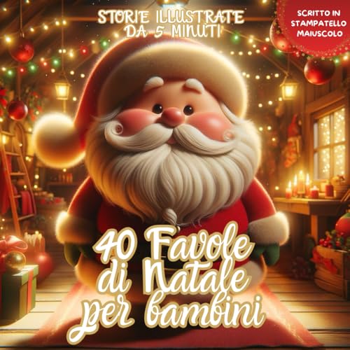 40 Favole di Natale per Bambini: favole per bambini 2-7 anni - Magiche Storie illustrate natalizie rilassanti ed educative, per Sogni Sereni e per iniziare ad Amare la Lettura