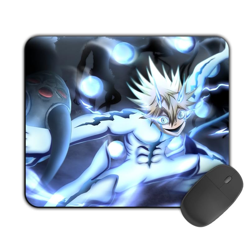 Image of Printed Design Mouse Pad Luck with Power (200MM X 240 X 3MM) Enhance Gaming and Work Performance Comfortable and Precise Non-Slip Water Proof Black Clover Mouse Pad.