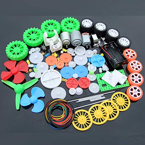 Bluemoona 112 Pcs - Plastic Gear Gearbox Motor Four-Wheel for Robot Car Ship Toy Replacement DIY
