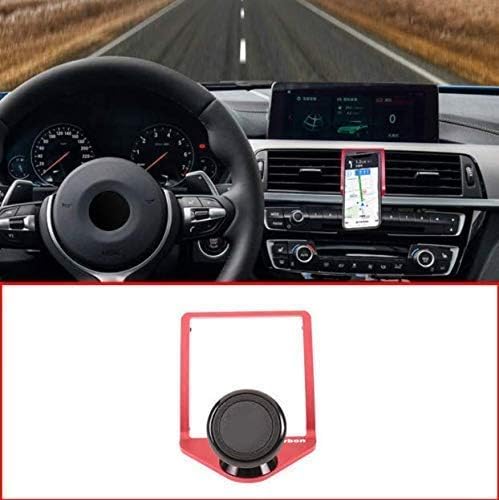 YIWANG 3 Colours Alumium Alloy Mobile Phone Holder Trim For 1 2 3 4 Series GT F22 F23 F30 F31 F34 F32 F33 F34 F35 F36 F80 F82 M4 2013-2019 Car Accessories (Red)