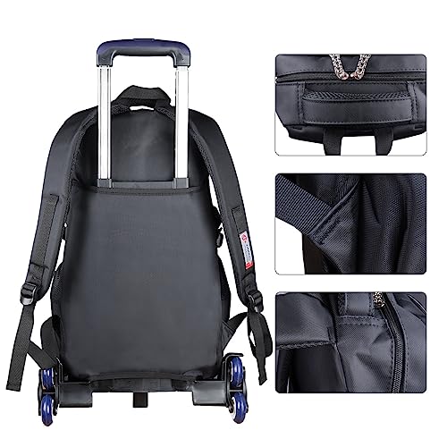 VILINKOU Mochila escolar com rodinhas para meninos e meninas, Preto, Large, Bagagem, mochila, bolsa