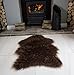 Price comparison product image The Rug House Thick Modern Chocolate Brown Faux Fur Single Sheepskin Style Rugs 60 x 90cm