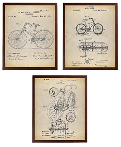 Turnip Designs Bicycle Patent Print Set 3