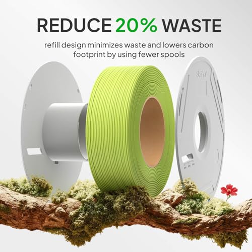 Image of ELEGOO PLA Basic Filament with Reusable Spool Sunflower Yellow 1KG, 1.75mm PLA 3D Printing Filament 2.2lbs High Dimensional Accuracy, Easy Installation Detachable Spool Fits for Most 3D Printers