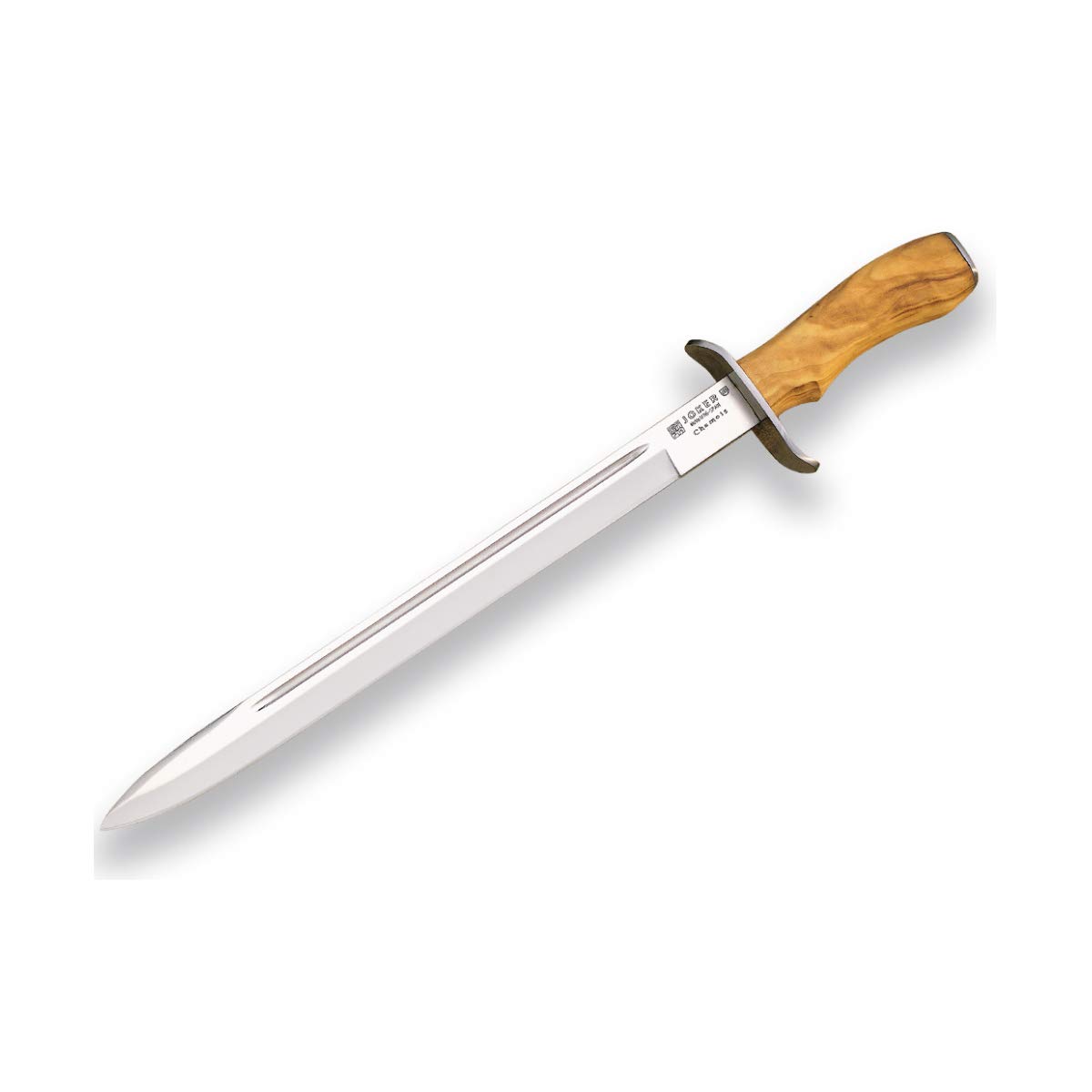 Joker Hunting knife Chamoís CO30, 320 gr, with olive wood handle and blade MOVA 13 inches, with leather sheath, fishing tool, Hunting, camping and hiking