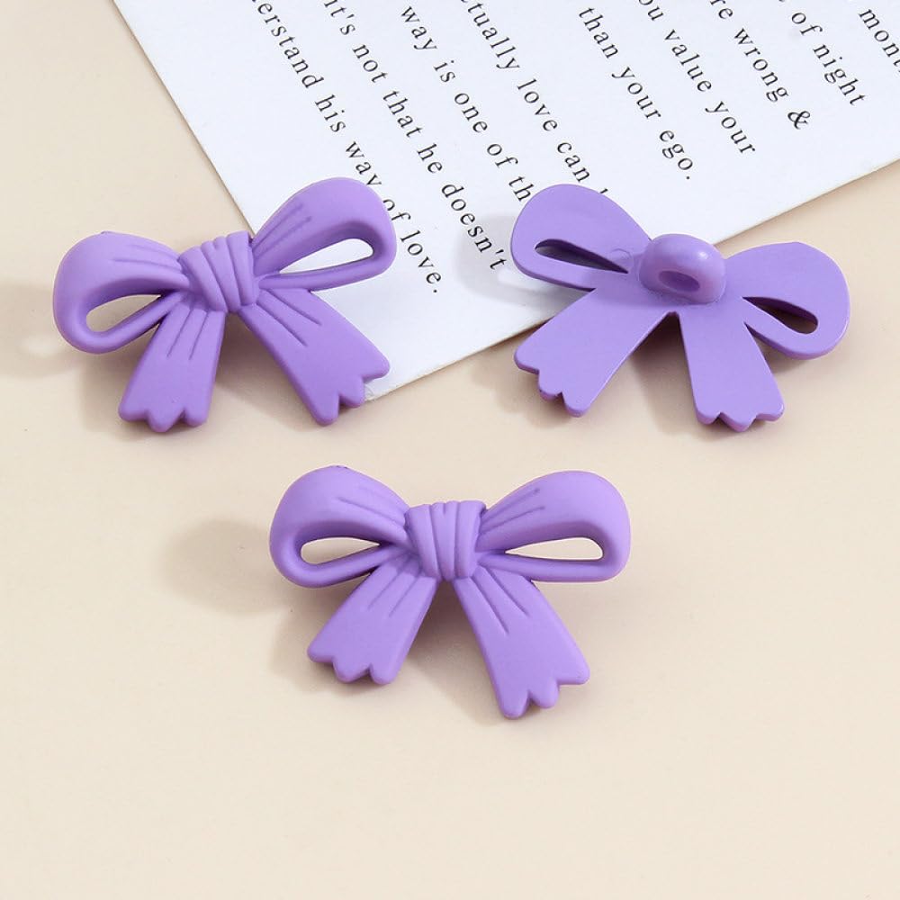50 botones en forma de lazo con vástago, for ropa, cárdigans, suéteres(Purple)
