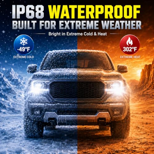 Image of 9005 9006 Fog Light Bulbs Combo, Super Bright 100,000LM 1000% Brighter, 2026 Updated Light Bulbs, True 1:1 Mini Halogen Size, HB3 HB4 Off Road Light or Fog Light Bulbs, Pack of 4