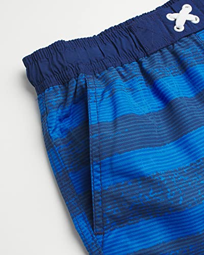 Ixtreme Boys' Swim Trunks - Quick Dry Board Shorts Bathing Suit (Size: 8-18), Size 10/12, Royal Stripes #TOP3