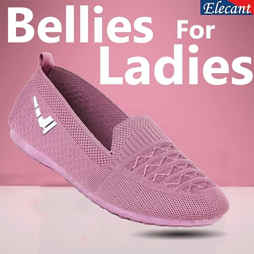 Image of ELECANT Lightweight Active Wear Knitted Slip-on Comfortable Casual Flat Ballies Shoes Women