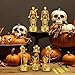 AORZIT Halloween Trophy Awards 4 Pack Gold Best Costume Skeleton Trophies for Halloween Medals Party Favor Prizes, Trick or Treat, Costume Contest, School Classroom Rewards