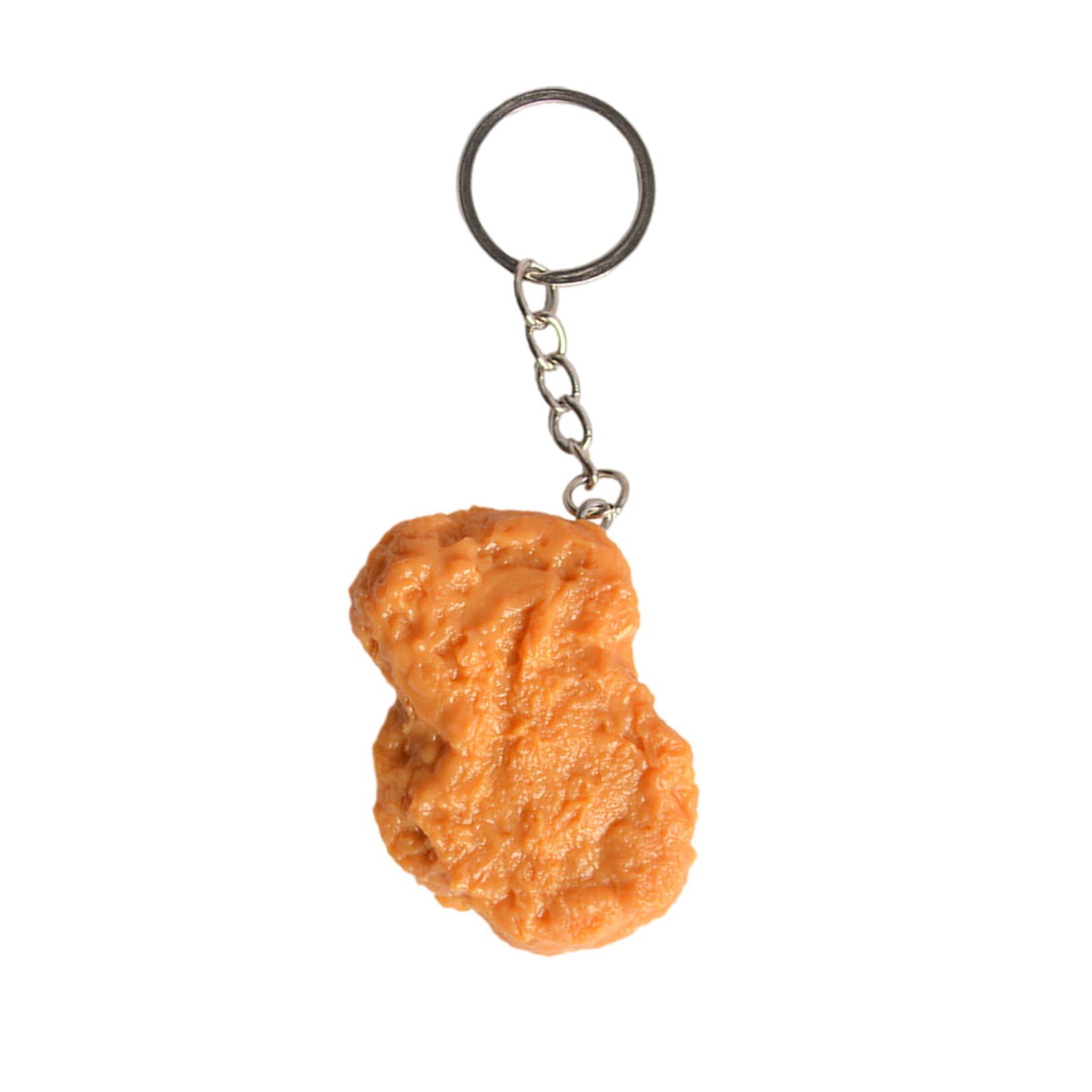 Chicken Keyring,Funny Gifts Chicken Nugget Keyrings,Realistic Fried Creative Imitation Food Fun Cute Key Ring for Women Lovers Bags Backpacks Suitcases Handbag Purse Keys Accessories Washable Durable