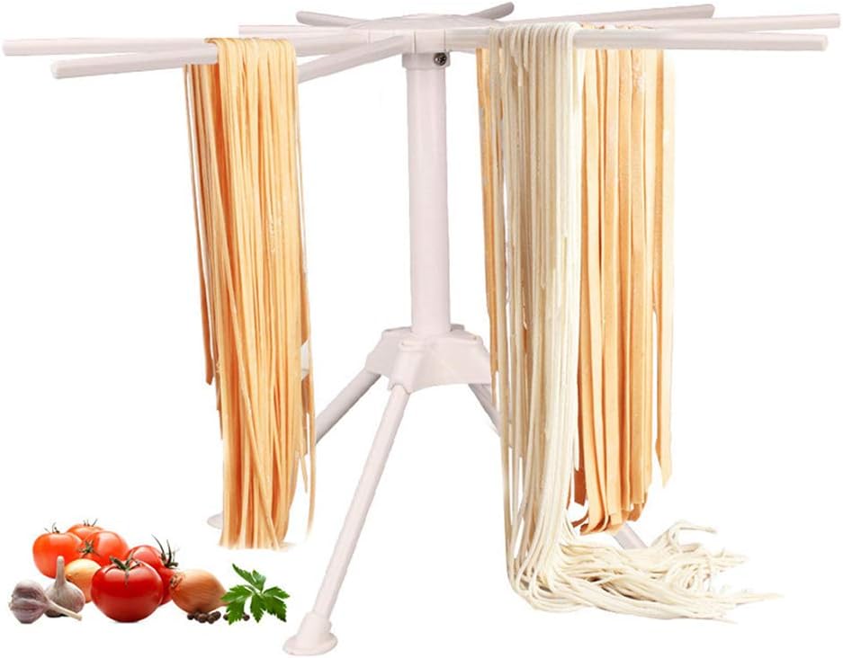 Pasta Drying Rack Collapsible Pasta Rack Spaghetti Drying Rack Pasta Maker Noodle Dryer Rack With 10 Bar Handles (Orange)