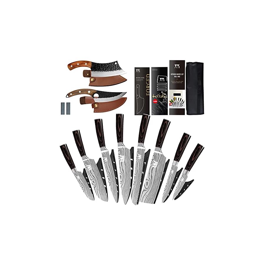 XYJ-Culinary-Chef-Knives-Set-Cleaver-Boning-Knives-With-SheathCarry-Roll-Bag-Stainless-Steel-Kitchen-Santoku-Slicing-Cooking-Knives XYJ Culinary Chef Knives Set Cleaver Boning Knives With Sheath&Carry Roll Bag Stainless Steel Kitchen Santoku Slicing Cooking Knives