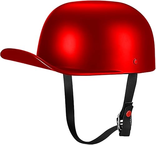 Miniatura 9 de Casco de motocicleta de cara abierta, gorra de béisbol, medios cascos para hombres y mujeres para ciclomotor, gorra Jet Scooter Street Cruiser -
