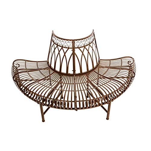 Gartenbank Baumbank Versailles- halbrunde Bank - Rundbank im Antik Look -...