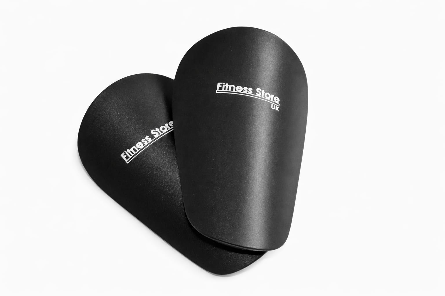 Fitness Store UK - Football Shin Pads for Shock Absorbing Lightweight Football Training for adults, kids, boys or girls suitable for any contact sport. (Black, Size 10cm x 6cm) โ image 1