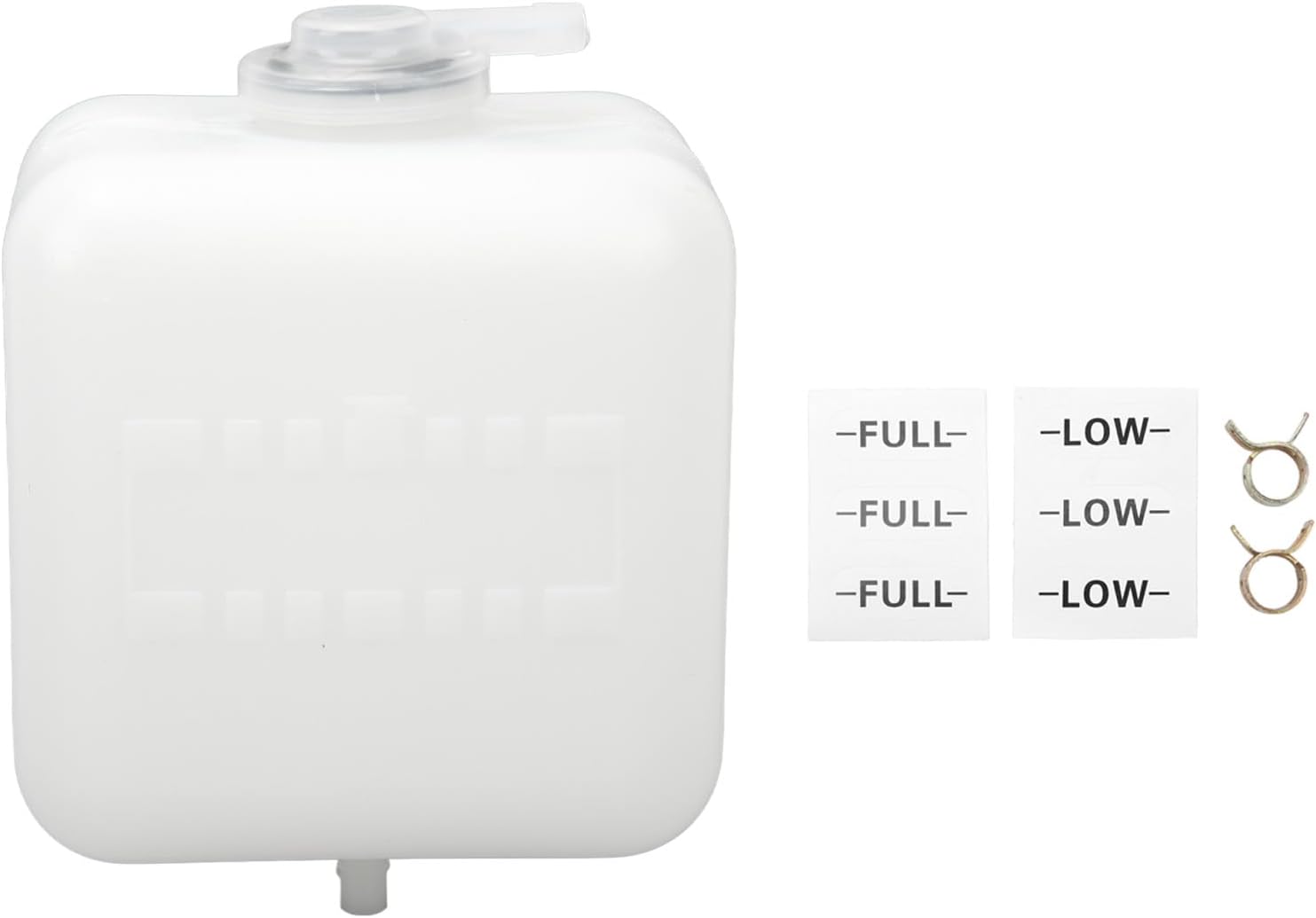 ブラケット付きユニバーサルオーバーフロークーラントボトル - リークプルーフ、自動車冷却システム用の耐久性のあるクーラント膨張タンク