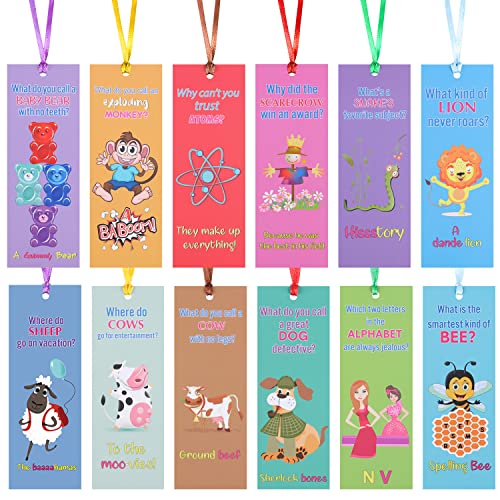 Kids Bookmark Silly Jokes Bookmarks Funny Animals Bookmarks Cartoon Hilarious Learning Bookmarks With Hanging Ropes For Teachers Students Classroom Rewards Supplies #TOP25