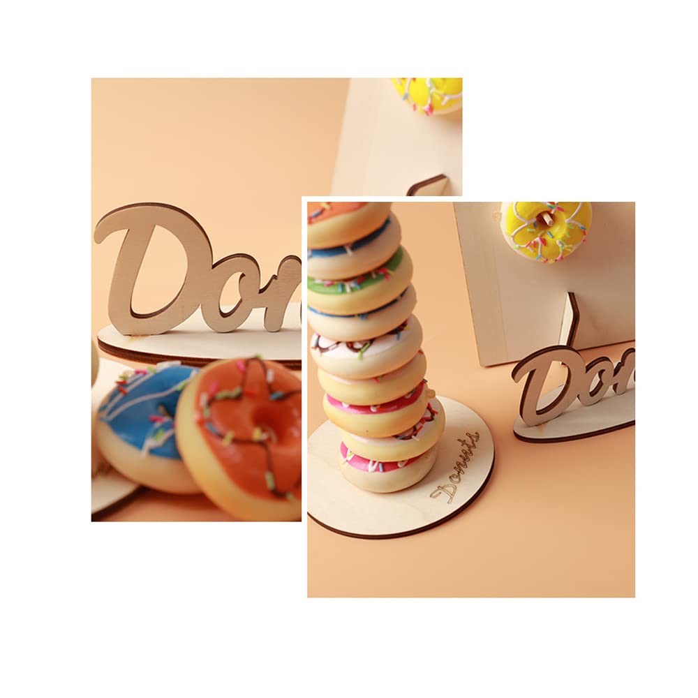 Espositore Per Ciambelle In Legno | 3 Pezzi | Per Feste E Matrimoni | Porta Donuts Parete - Foto 9