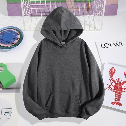 Image of Maydear Custom Hoodie Unisex Pullover Sweatshirt Dark Gray | Personalized with Photo, Logo or Text, For Men & Women