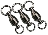 Jasmine Ball Bearing Swivels, Welded Rings High Strength Bearing Fishing Swivels Accessory Connectors Saltwater (size 0 (35lb) 10 pack)