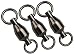 Jasmine Ball Bearing Swivels, Welded Rings High Strength Bearing Fishing Swivels Accessory Connectors Saltwater (size 0 (35lb) 10 pack)