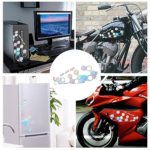 favo mel para motocicletas - Etiquetas reflexivas da bicicleta do motor engraçado - Formato treliça