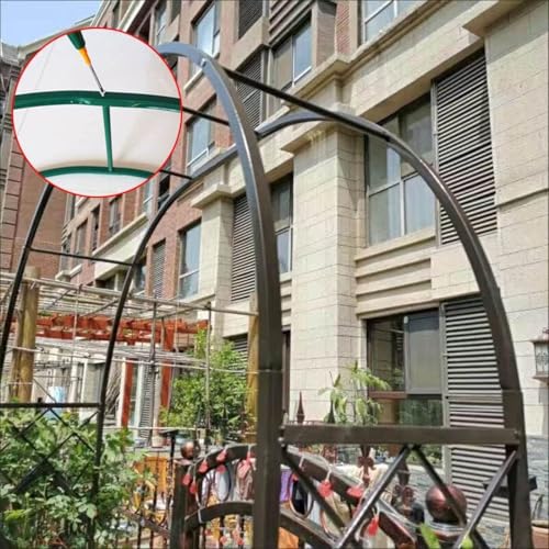 Arche de jardin en métal crème structure renforcée 140 x 230 cm - 4