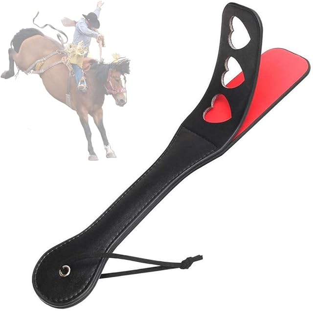 CGJIANG Horse Crop,PU Leather Black Horse Riding Crop,Riding Paddle for Horse Daily Training