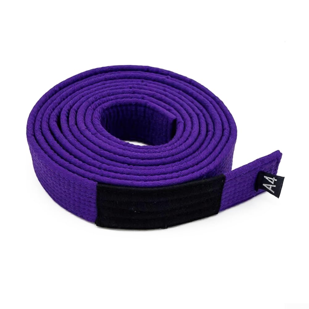 Ceinture de jiu-jitsu brésilien Mat-Durable avec coutures renforcées et bande de classement clairement définie pour une utilisation régulière (A 2 Blanc)
