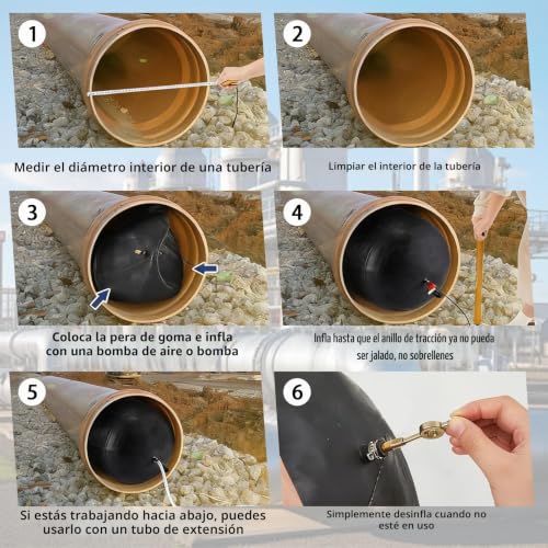 Tapón de tubería inflable BRGD para evitar atascos en drenajes 6