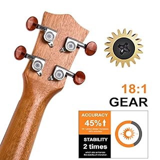 Kmise Ukulélé baryton professionnel en acajou avec sangle de corde DGBE 76,2 cm - Les Beatles, Paul McCartney, John Lennon, RIngo Starr, George Harrison Kmise Ukulélé baryton professionnel en acajou avec sangle de corde DGBE 76,2 cm – Image 3