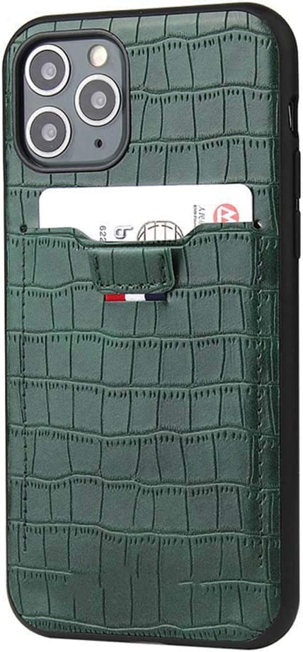 Protection arrière iPhone 12 Mini antichoc vert avec porte-cartes intégré
