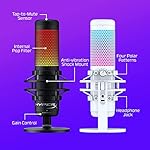 HyperX QuadCast S – RGB USB Condenser Microphone for PC, PS4, PS5 and Mac, Anti-Vibration Shock Mount, 4 Polar Patterns, Pop Filter, Gain Control, Gaming, Streaming, Podcasts, Twitch, YouTube, Discord - Image 3