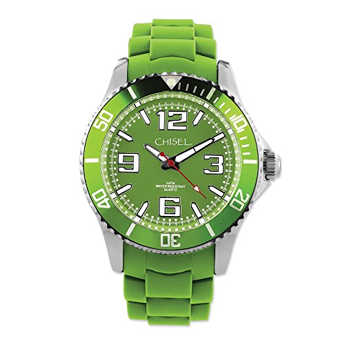JK Beautiful - Reloj de Pulsera para Hombre (44 mm, Correa de Silicona), Color Verde